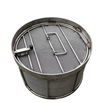 High Recommended Stainless Steel Wire Mesh Round Basket With Lid Customized Welded Basket WE142101